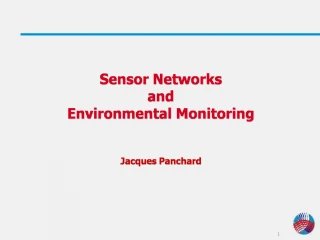 Sensor Networks and Environmental Monitoring - slide 1