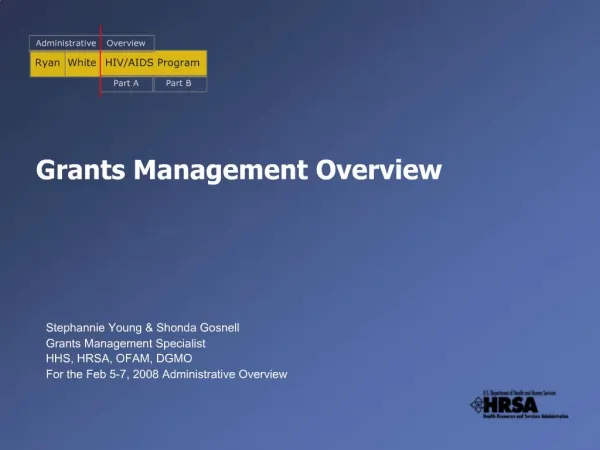 Grants Management Overview