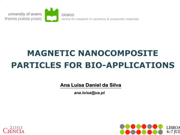 MAGNETIC NANOCOMPOSITE PARTICLES FOR BIO-APPLICATIONS