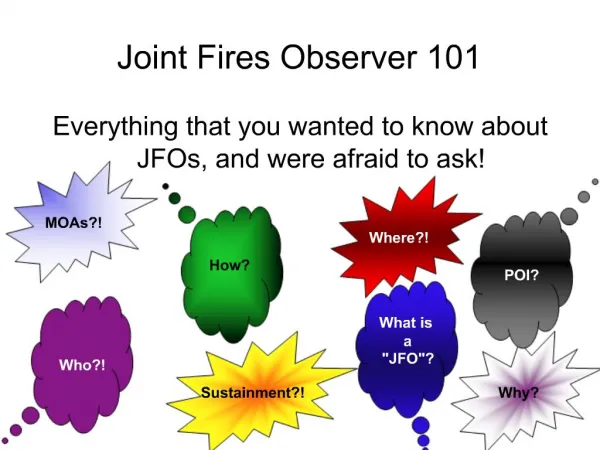 Joint Fires Observer 101