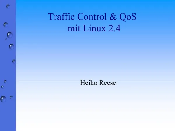 Traffic Control QoS mit Linux 2.4
