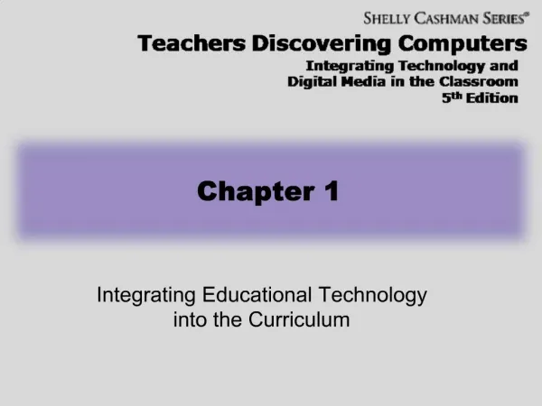Integrating Educational Technology into the Curriculum