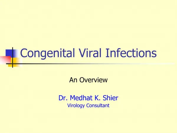 Congenital Viral Infections