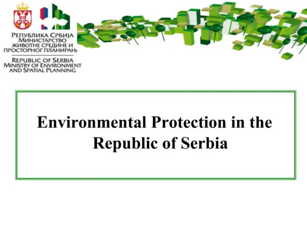 Environmental Protection in the Republic of Serbia