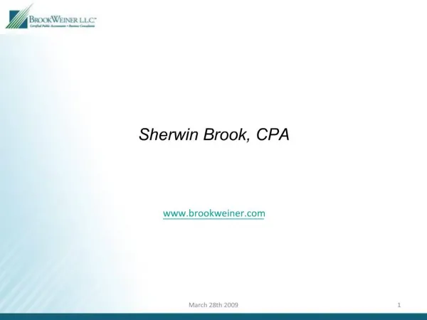 Sherwin Brook, CPA