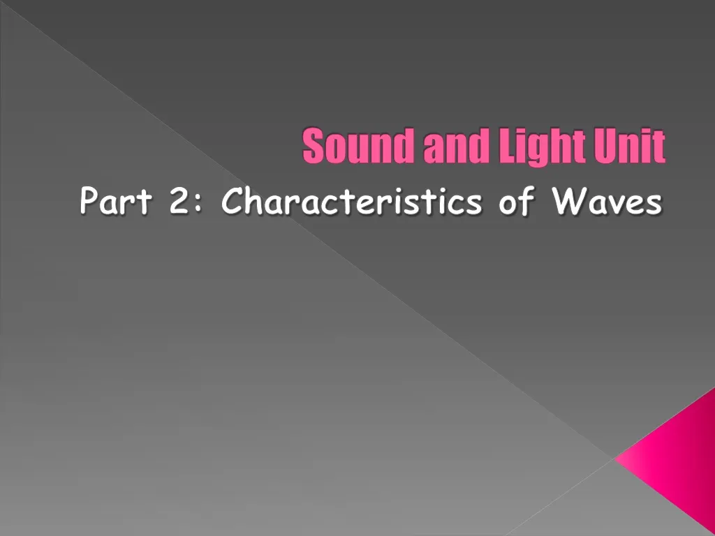 sound and light unit