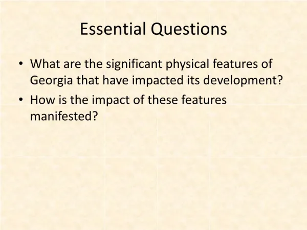 Essential Questions