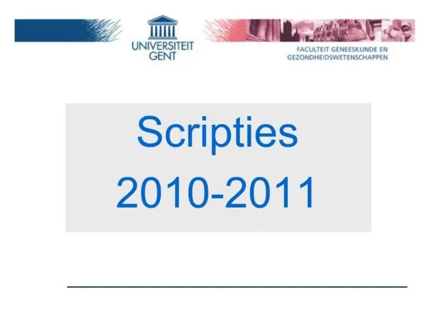 Scripties 2010-2011