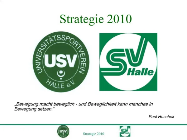 Strategie 2010