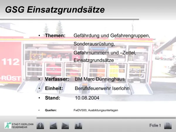 GSG Einsatzgrunds tze