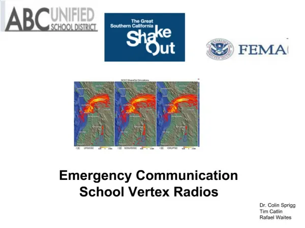 Emergency Communication School Vertex Radios