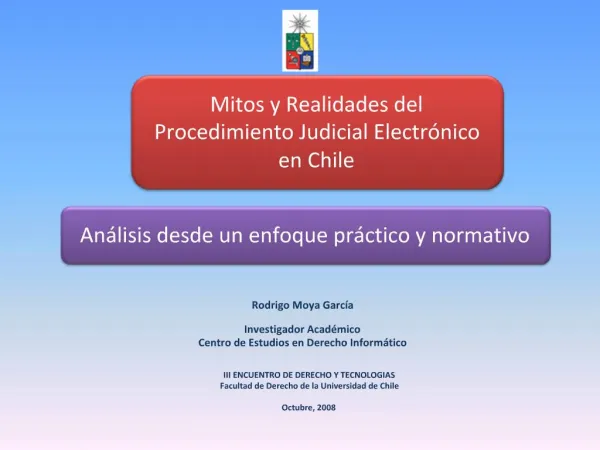 Mitos y Realidades del Procedimiento Judicial Electr nico en Chile