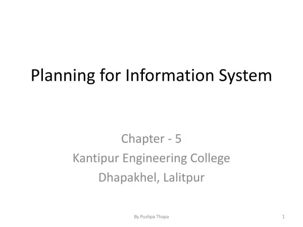 Planning for Information System