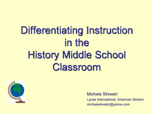 Differentiating Instruction in the History Middle School Classroom