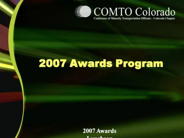 2007 Awards Program
