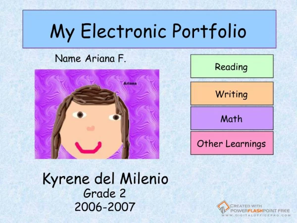 My Electronic Portfolio Kyrene del Milenio