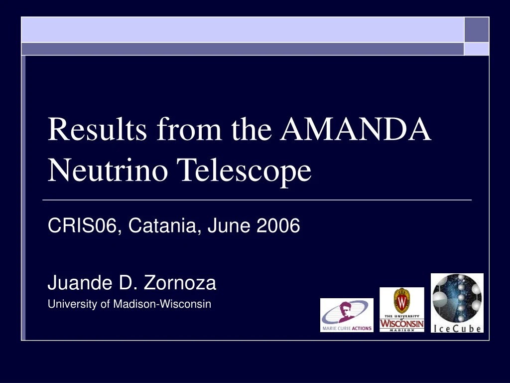 results from the amanda neutrino telescope