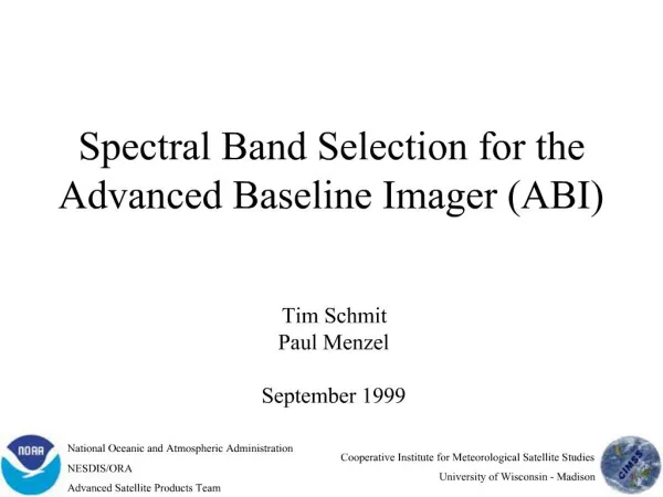 Spectral Band Selection for the Advanced Baseline Imager ABI