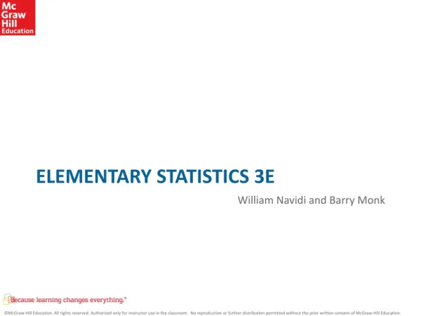 Elementary Statistics 3E