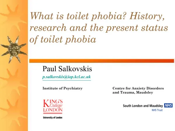 What is toilet phobia History, research and the present status of toilet phobia
