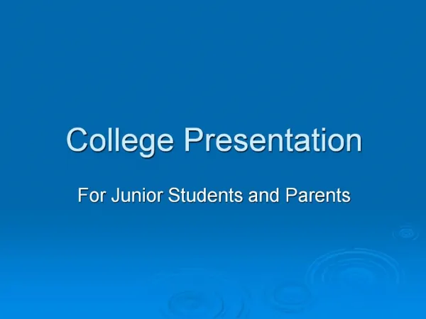 College Presentation