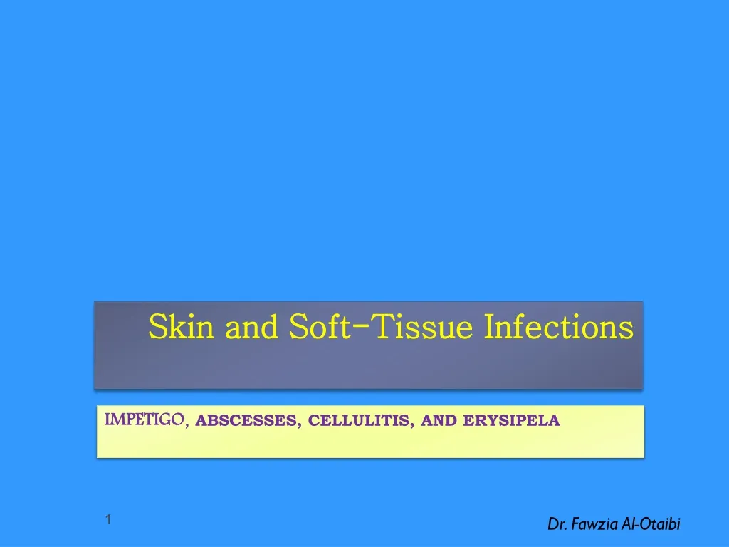 skin and soft tissue infections