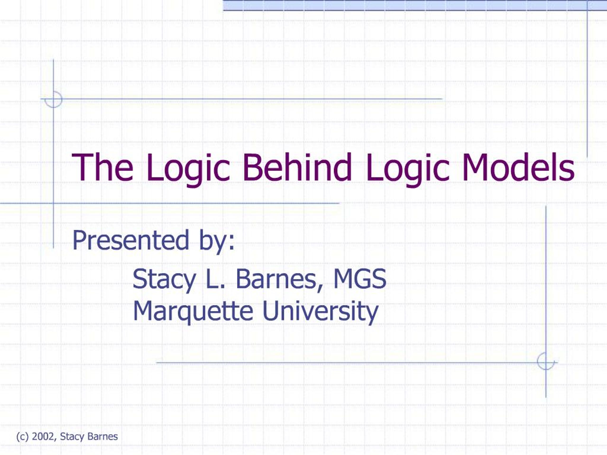 PPT - The Logic Behind Logic Models PowerPoint Presentation, free ...
