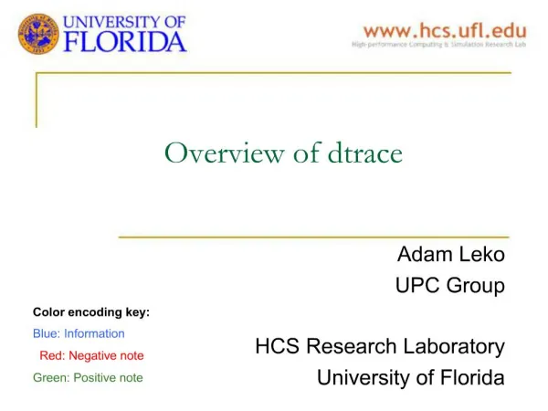 Overview of dtrace