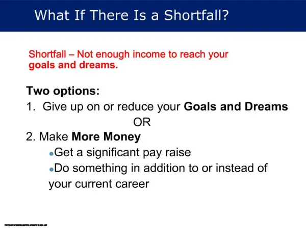 What If There Is a Shortfall