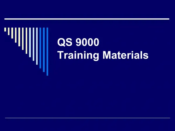 QS 9000 Training Materials