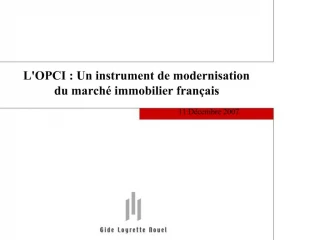 LOPCI : Un instrument de modernisation du march immobilier fran ais