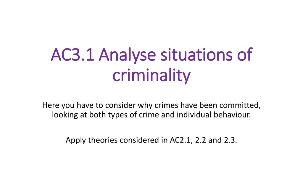 ac3 1 analyse situations of criminality