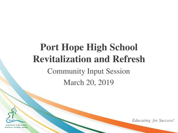Port Hope High School Revitalization and Refresh
