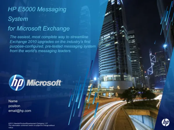 HP E5000 Messaging System for Microsoft Exchange