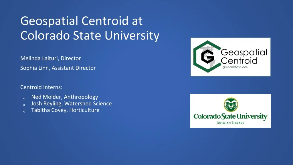 geospatial centroid at colorado state university