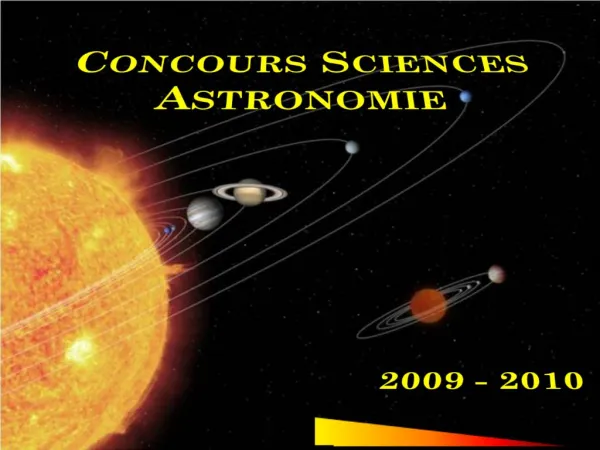 Concours Sciences Astronomie