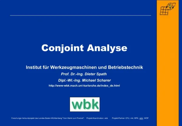 Conjoint Analyse