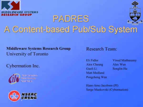 PADRES A Content-based Pub