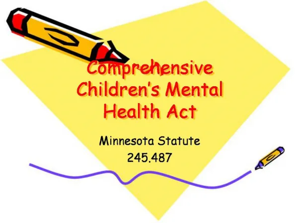 Comprehensive Children s Mental Health Act