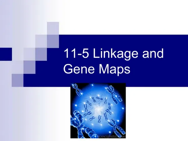 11-5 Linkage and Gene Maps