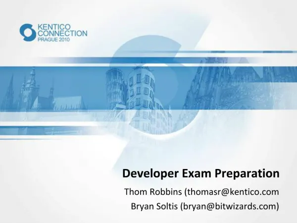 Developer Exam Preparation