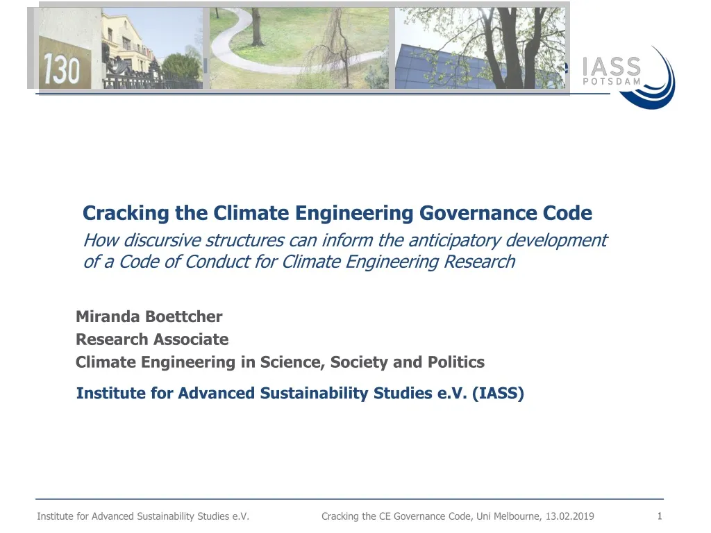 miranda boettcher research associate climate engineering in science society and politics