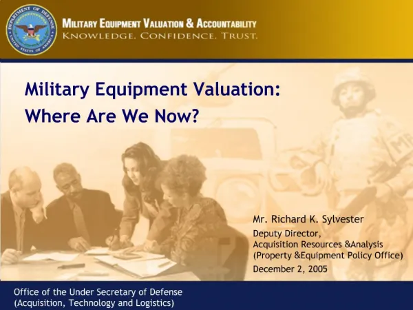 Military Equipment Valuation: Where Are We Now