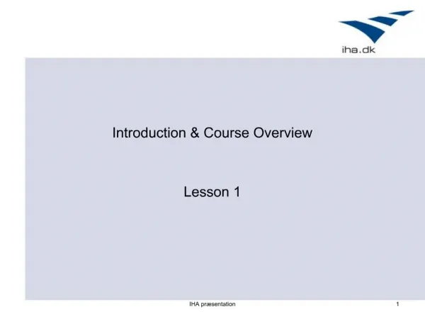 Introduction Course Overview