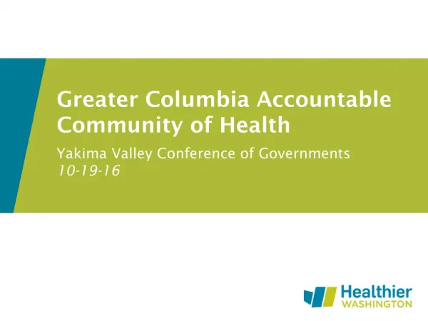 Greater Columbia Accountable Community of Health