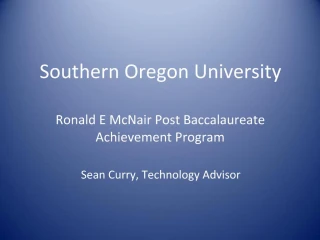 Southern Oregon University - slide 1