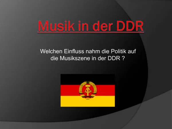 Musik in der DDR