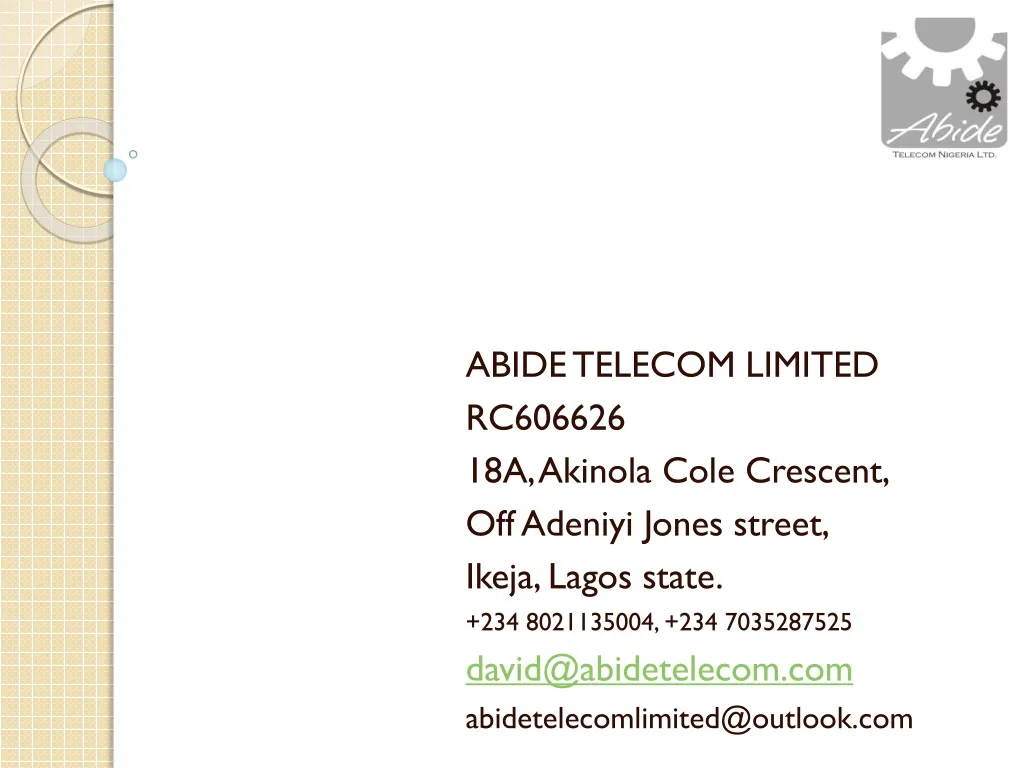abide telecom limited rc606626 18a akinola cole