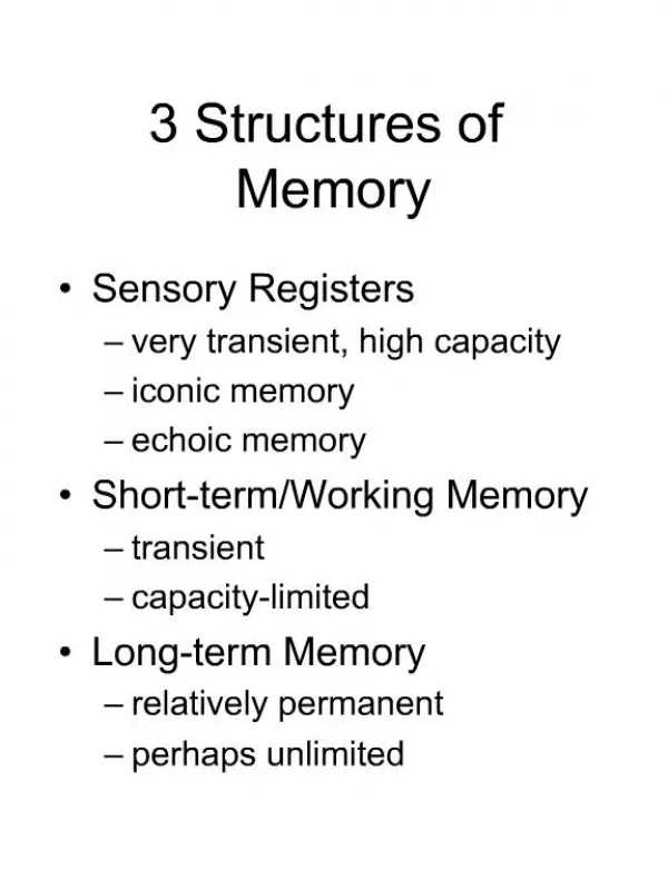 3 Structures of Memory