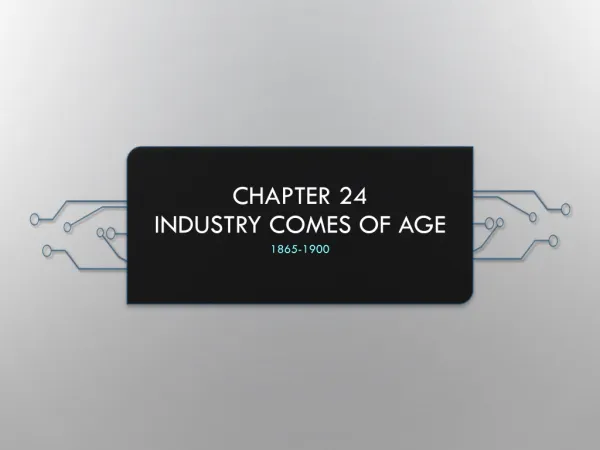 Chapter 24 Industry comes of age